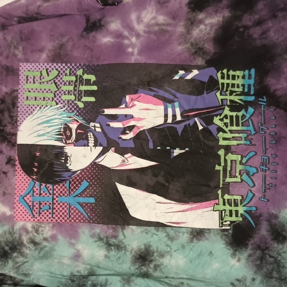 Tokyo Ghoul Ken Split Face Polka Dot Kanji - Picture 3 of 4